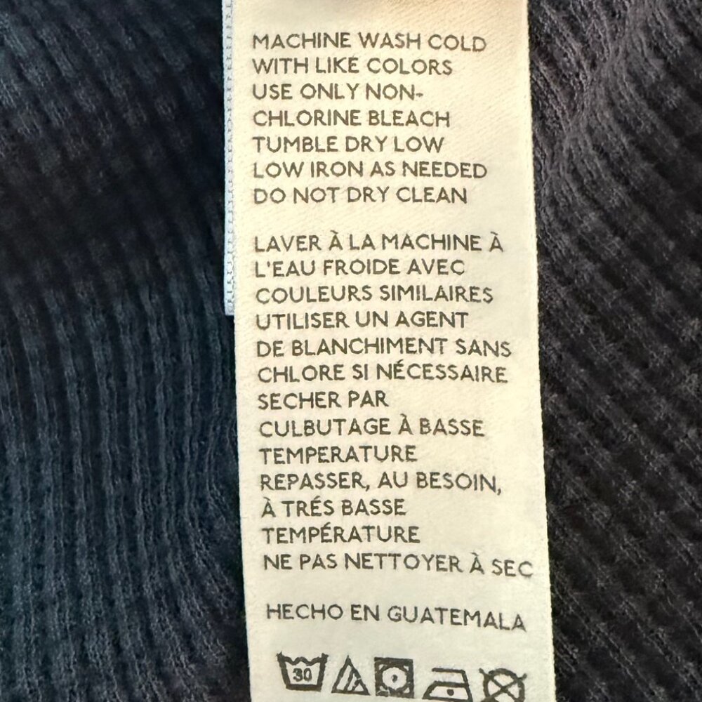 We The Free Hooded V Neck Thermal Navy Blue Sz L - Picture 7 of 9